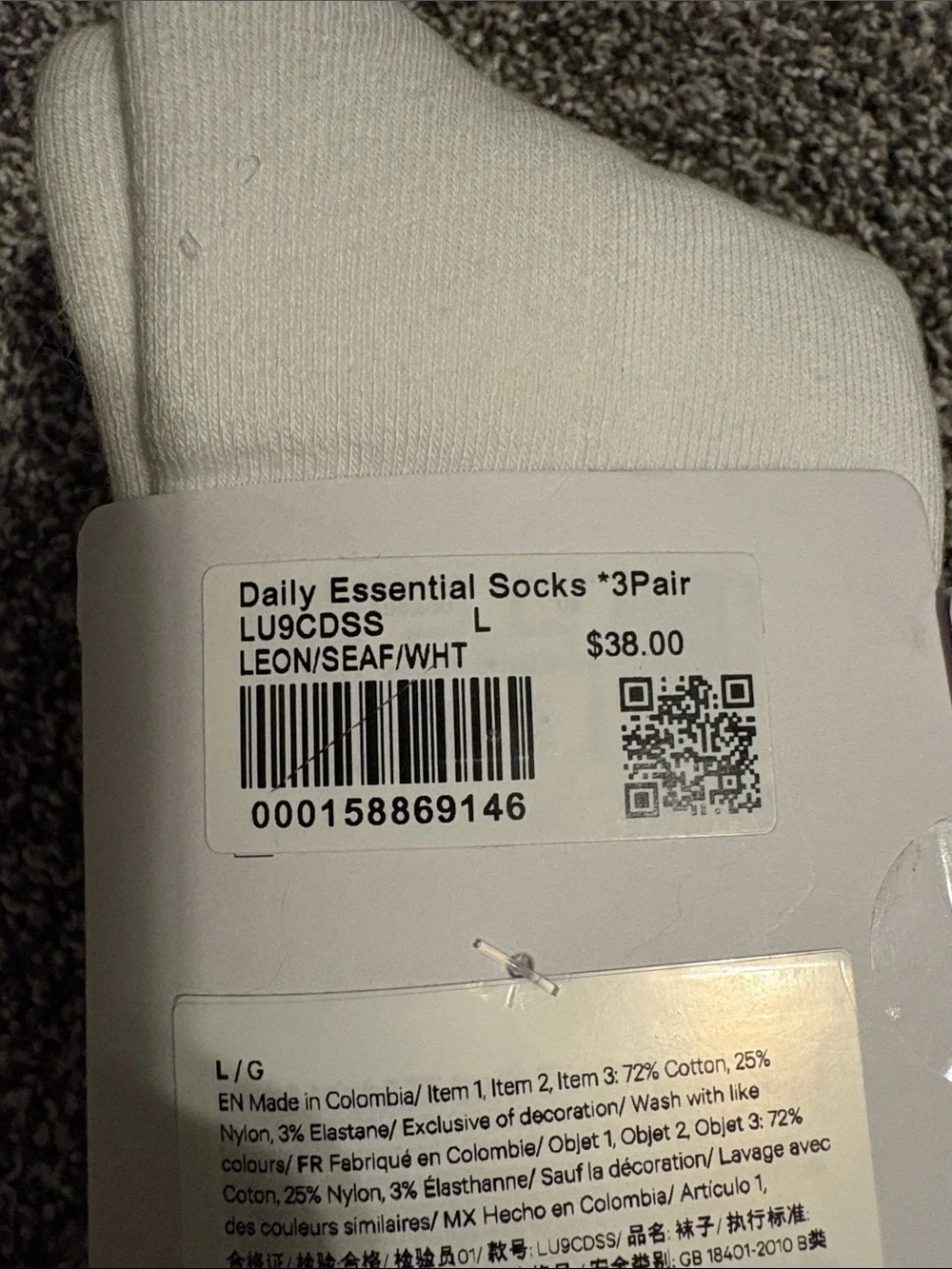Lululemon Daily Essential Socks
